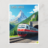 Glacier Express Schweiz Matterhorn Postkarte (Vorderseite)
