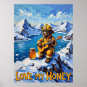 Glacier Guitarist: Acoustic Ascent des Bären Poster (Vorne)