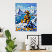 Glacier Guitarist: Acoustic Ascent des Bären Poster (Heimbüro)