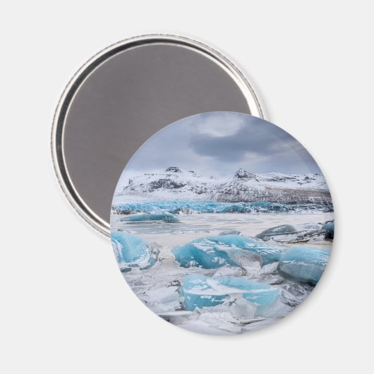 Glacier Ice landschaft, Island Magnet (Vorderseite/Rückseite)