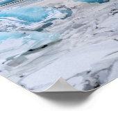 Glacier Ice landschaft, Island Poster (Ecke)