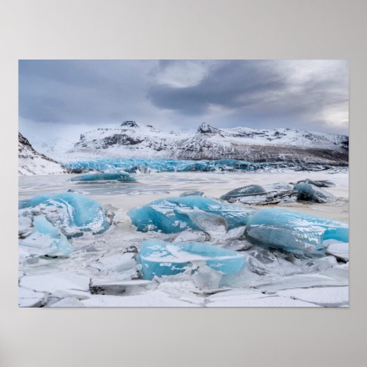 Glacier Ice landschaft, Island Poster (Vorne)