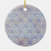 Glacier Lace — Delicate Snowflake Pattern Keramik Ornament (Hinten)