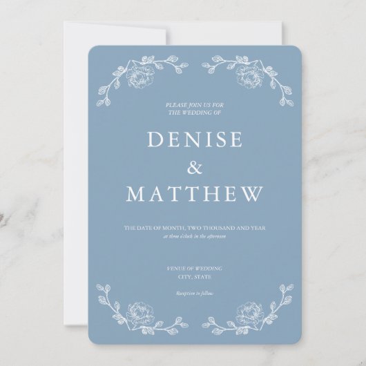 Glacier Lake Colored Wedding Einladung (Vorderseite)