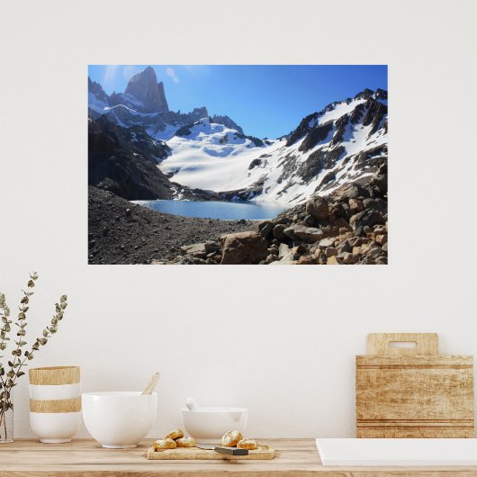 Glacier Lake Neo Mount Fitz Roy Poster (Küche)