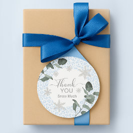 Glacier Leopard Print Pattern Runder Aufkleber