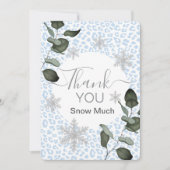 Glacier Leopard Winter Dankeskarte (Vorderseite)
