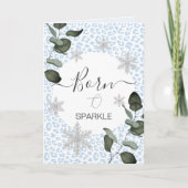 Glacier Leopard Winter Einladung (Vorderseite)