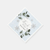 Glacier Leopard Winter Napkin Serviette (Ecke)