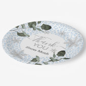 Glacier Leopard Winter Pappteller (Schrägansicht)