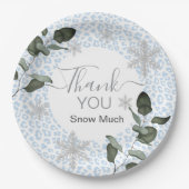 Glacier Leopard Winter Pappteller (Vorderseite)