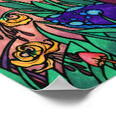 "Glacier Lily Fairy" Pilz Fantasy Forest Art Poster (Ecke)