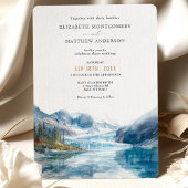 Glacier Mountains Montana Wedding Einladung