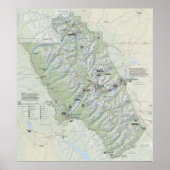 Glacier National Park 2026 map Poster (Vorne)