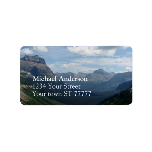 Glacier National Park Address-Label Adressaufkleber (Vorne)