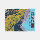 Glacier National Park Auf dem Weg zur Sun Road Fleecedecke (Vorderseite (Horizontal))