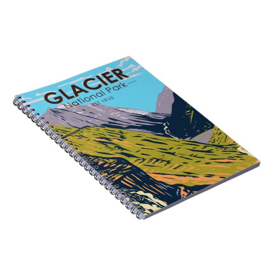 Glacier National Park Auf dem Weg zur Sun Road Notizblock (Rechte Seite)