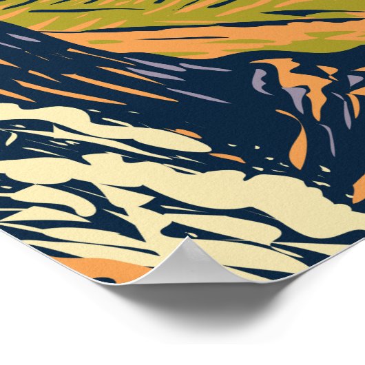 Glacier National Park Auf dem Weg zur Sun Road Poster (Ecke)