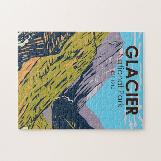 Glacier National Park Auf dem Weg zur Sun Road Puzzle (Horizontal)