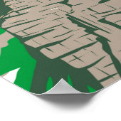 Glacier National Park Auf dem Weg zur Sun Road Ret Poster (Ecke)