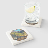 Glacier National Park Auf dem Weg zur Sun Road Steinuntersetzer (Seitenansicht)