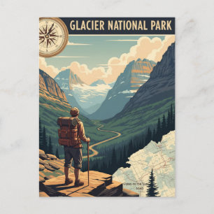 Glacier National Park Auf der Sonnenstraße Postkarte