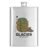 Glacier National Park Backpack Flachmann (Vorderseite)