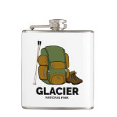 Glacier National Park Backpack Flachmann (Vorderseite)