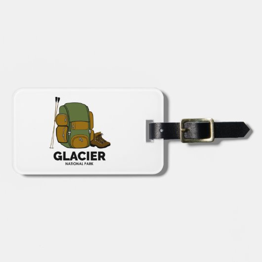 Glacier National Park Backpack Gepäckanhänger (Vorderseite horizontal)