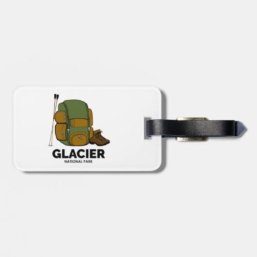 Glacier National Park Backpack Gepäckanhänger (Rückseite horizontal)