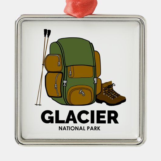 Glacier National Park Backpack Ornament Aus Metall (Vorne)