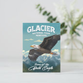 Glacier National Park Bald Eagle Postkarte (Stehend Vorderseite)