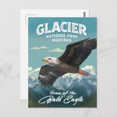 Glacier National Park Bald Eagle Postkarte (Vorne/Hinten)