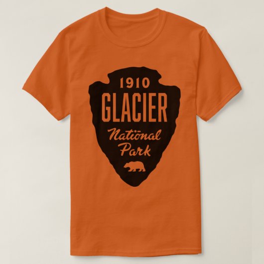 Glacier National Park Bear Arrowhead Black T-Shirt (Design vorne)