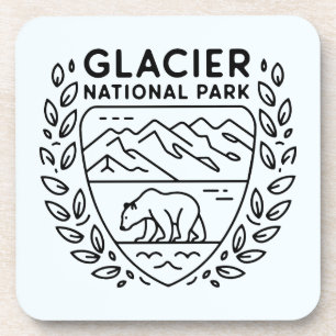 Glacier National Park Bear Emblem Getränkeuntersetzer