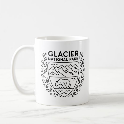 Glacier National Park Bear Emblem Kaffeetasse (Links)