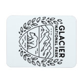 Glacier National Park Bear Emblem Magnet (Horizontal)