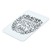 Glacier National Park Bear Emblem Magnet (Linke Seite)