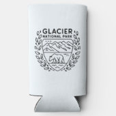 Glacier National Park Bear Emblem Selters Dosenkühler (Rückseite)
