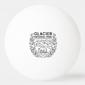 Glacier National Park Bear Emblem Tischtennisball (Rückseite)