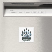 Glacier National Park Bear Paw Magnet (In Situ (Geschirrspüler))