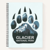 Glacier National Park Bear Paw Notizblock (Vorderseite)