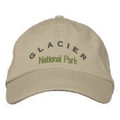 Glacier National Park Bestickte Baseballkappe (Vorderseite)