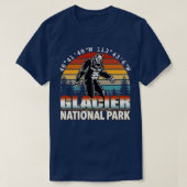 Glacier National Park Bigfoot mit GPS Standort 1 T-Shirt (Design vorne)