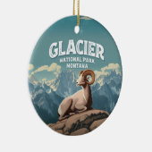 Glacier National Park Bighorn Sheep Keramik Ornament (Rechts)