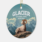 Glacier National Park Bighorn Sheep Keramik Ornament (Links)