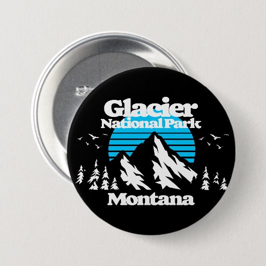 Glacier National Park Button (Vorne & Hinten)