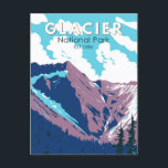 Glacier National Park Canada Travel Art Vintag Postkarte<br><div class="desc">Glacier National Park Vektorgrafik Design. Der Park umfasst einen Teil der Selkirk-Berge,  die Teil der größeren Gruppe von Bergen sind,  die Columbia-Berge.</div>