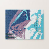 Glacier National Park Canada Travel Art Vintag Puzzle (Horizontal)