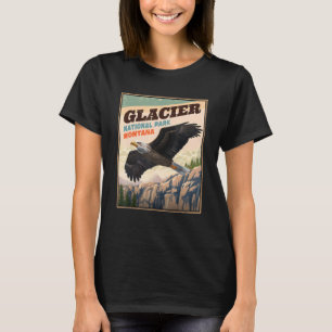 Glacier National Park Eagle Vintag Look T-Shirt